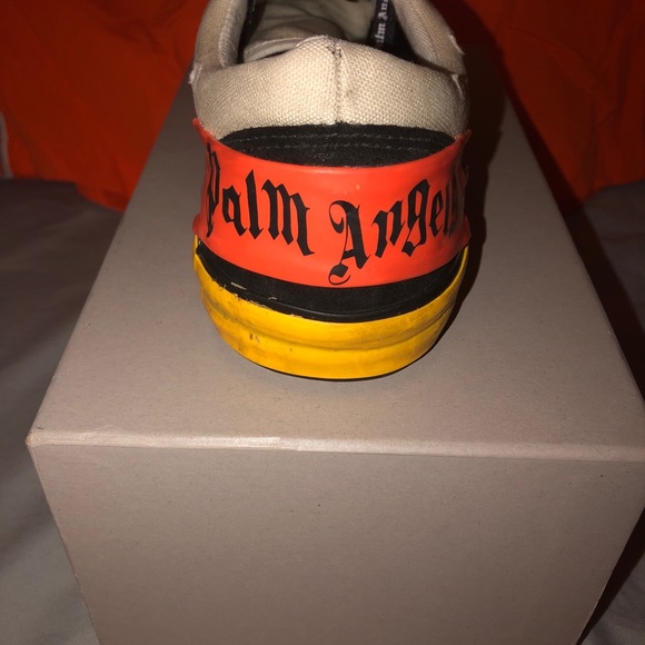 PALM ANGELS DISTRESSED FLAME TRAINERS SZ 40 (7)!! - Picture 8 of 9